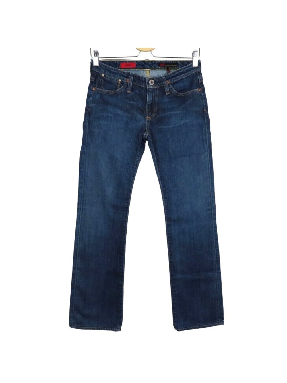 AG Adriano Goldschmied Women 26 Regular The Kiss Slim Straight Blue Denim Jeans